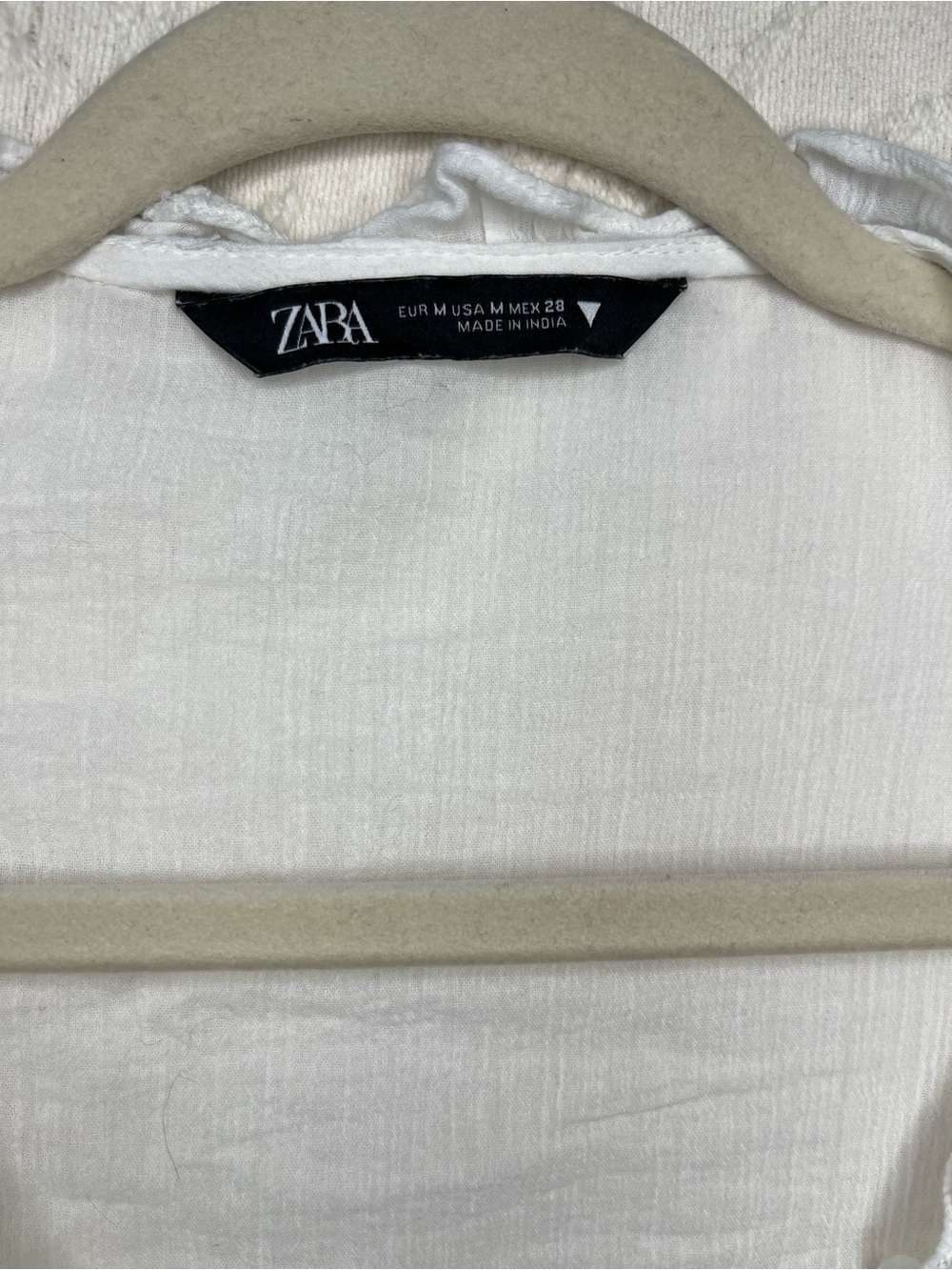 Zara Romantic Lace-Trimmed Tie-Front Blouse - White - Picture 4 of 5